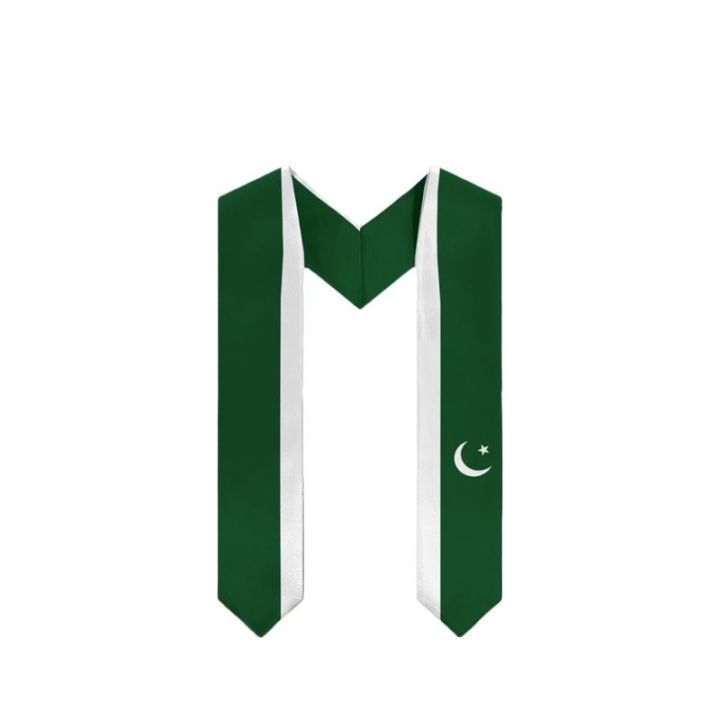 Pakistan Flag Graduation Stole Sash unisex for international student