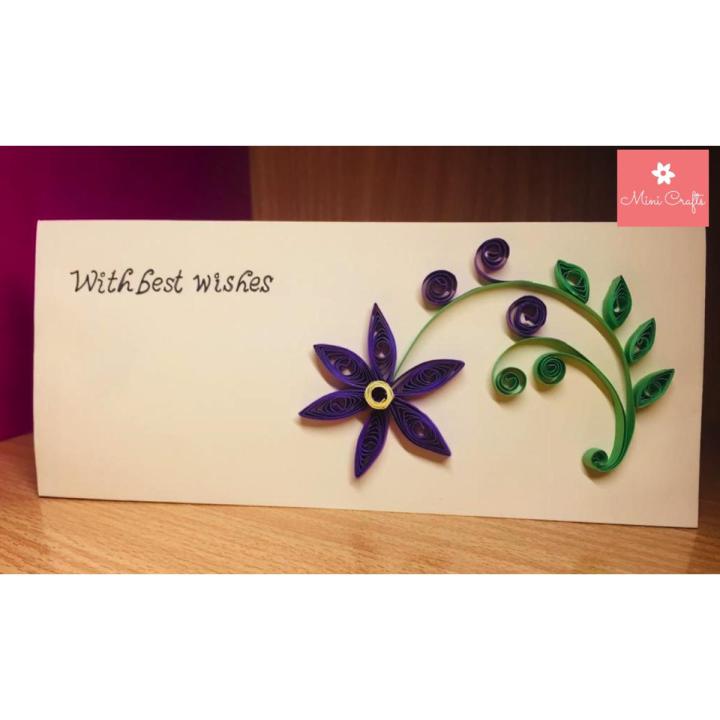 Hand Quilled Fancy Salami Envelope, Eidi Envelope, Customised Envelope