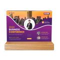 Acrylic Brochure Stand T Shape Wooden Base Photo Frame Table Hotel Menu Product Price Flyer Leaflet Display Holder QR Code Stand. 