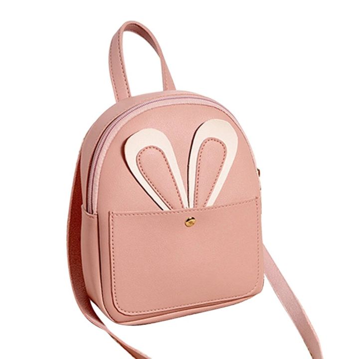 happy one Cute Bag Mini Rabbit Ear Small Backpack Multi use Bag girls women bag Travel Backpacks Purse Back