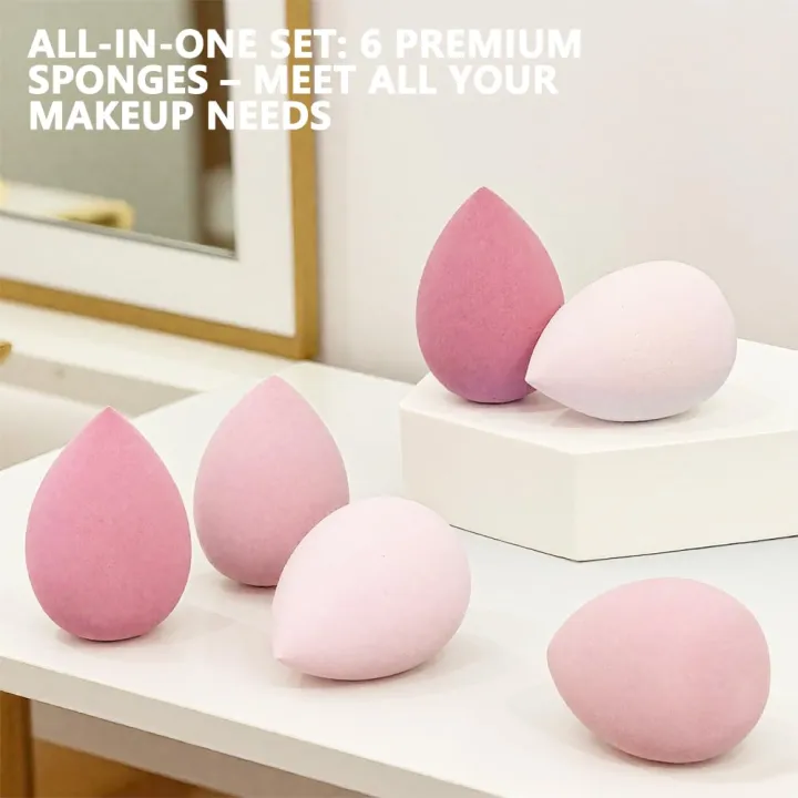 6Pcs%20Perfect%20Makeup%20Sponge%20Set%20Blender%20Flawless%20for%20Liquid,%20Multi-colored%20Beauty%20Makeup%20Sponges%20-%20Image%203