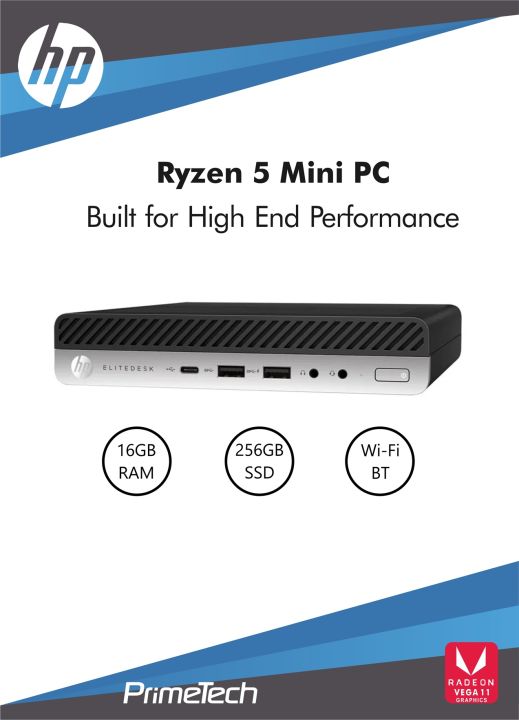 High End Performance Ryzen Mini PC - Ryzen 5 3400GE Processor - 16GB DDR4 RAM, 256 GB SSD, Radeon Upto 2GB Dedicated Graphics, Wifi, Bluetooth & LAN