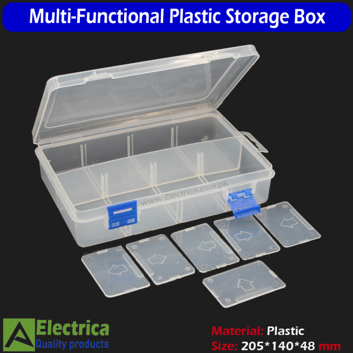G200 F200 Multi-Functional Plastic Tool Box – Durable Organizer with Adjustable Compartments for Tools, Stationery, and Electronic Parts by Electrica