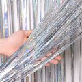 2 Meters Party Backdrop Curtains Glitter Gold Tinsel Fringe Foil Curtain Birthday Wedding Decoration Adult Anniversary Decor. 