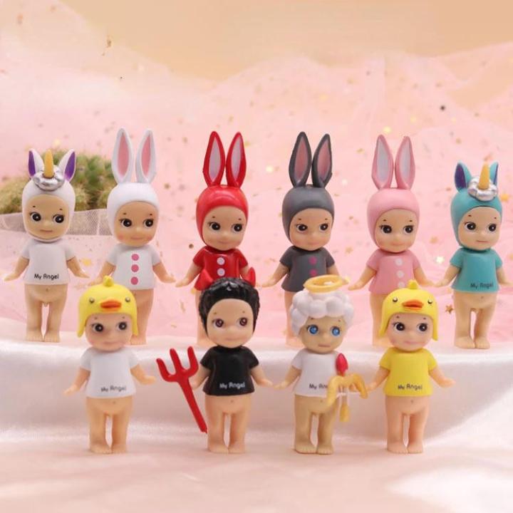 12styles Anime Angel Figure Sonny Angel Cake Series Sonny Kawaii Mini Figure Doll Collection Toys Cake Doll Ornaments Gifts