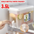 3500ml Refrigerator Cold Water Kettle Water Container box 3500ml Refrigerator Cold Water Kettle Water Container With Faucet For Fridge Household Lemonade Bottle Drinkware Cold Water Bottle Container. 