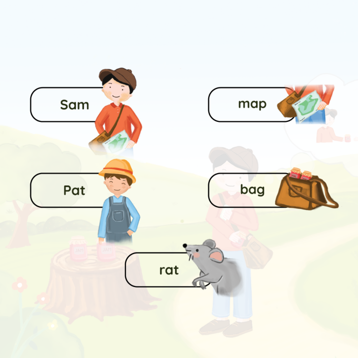 Storybook:%20Sam%20and%20the%20Rat%20%20(short%20vowel%20'a')%20-%20Budget-Friendly%20Misprint%20Stock%20-%20Image%204