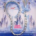 [ New ] Children's Hair Accessories Frozen Alloy Crown Headband Braid Princess Elsa Crown False Braids Little Girl Headband. 