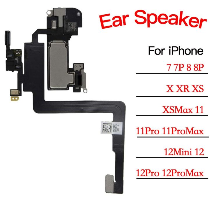 Ear Speaker Earpiece Flex Cable For iPhone 7 7P 8 Plus X XR XS MAX 11 12 Mini Pro Max Replacement Parts