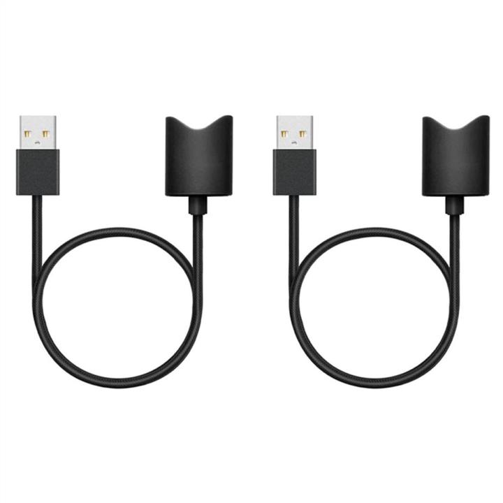 2X USB Interface Charging Cable for Vuse Alto Magnetic Charger Cord Universal Design 45cm (Black USB-A)