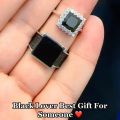 Italian 925 Silver ( Chandi ) Black Lover Couple Ring. 