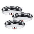3 Pieces Deep Plate Stainless Steel Size 7 inches. 