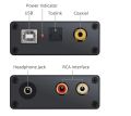 USB to Digital Coaxial, SPDIF Optical, 3.5mm Headphone Jack Audio Output USB Audio Sound Card Adapter Digital Analog DAC Converter for Windows PC Computer Laptop. 