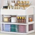 Makeup | Jewelry Storage Holder Box with 1/2 Big Drawer Layers, Transparent Design, Large Number of Items, Ideal for Displaying in the Organizer Or on a Dressing Table, Perfect for Organizing makeup on a Beauty Parlour Desktop. 