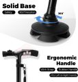 Portable Folding Walking Stick with Led Light Aluminium Handle Dependable Professional Walk Stick For Old Gentleman, Old People, Walking Stick For Old Women, Stick For Old Man Walking, Adjustable Walking Cane Base For Hiking Camping Black. 