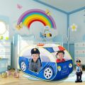 Playhouses Tent for Kids Outdoor and Indoor Pop Up Car Kid Play House Castle Tent Toys with Carrying Case, Best Gift for 1-8 Years Old Kids Children Boy Girls (Blue Police Car Tent). 