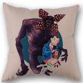 Nice Custom Stranger Things Pillowcase Cotton Linen Fabric Square Zipper Pillowcase 45X45cm Wedding Decorative Pillow cover. 