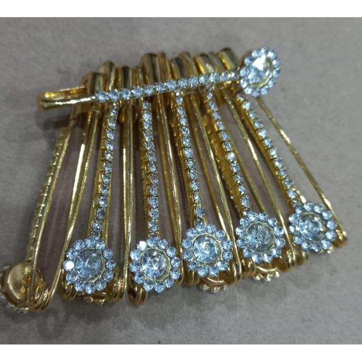 6 Pins set, scarf pins brooch,stylish new hijab pins, for women safety scarf pins hijab pins