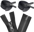 Different colours Plastic Zipper for Craft 25-inch and 28 inch zipper for jackets, coats, and bags; perfect for various sewing needs. 