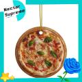 Holiday Ornaments for Home Cooks Delicious Pizza Christmas Ornament for Festive Tree Decor Acrylic Steak/pizza/pasta Hanging Decoration for Christmas New Year Celebrations Realistic Food Design. 