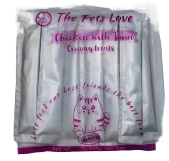 Creamy Lickable Treat For Cats & Dogs- The Pets Love-Chicken & Tuna Flavor- 1 Pack( 6 Piece)