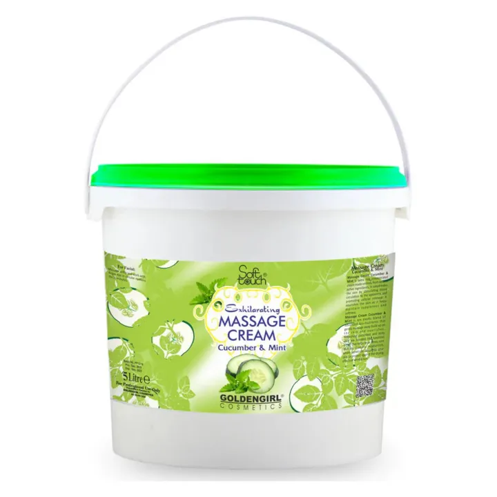 SOFT TOUCH GOLDEN GIRL COSMETICS  Massage Cream Cucumber &Mint 5 Litre PARLOR SIZE