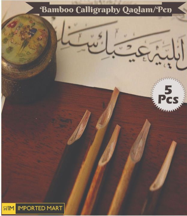 Arabic Urdu Calligraphy Bamboo Qalam (Pen) 5 Qalam/Pack