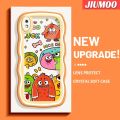 JIUMOO Case For Samsung A10 Case Little Monster Pattern Wave Border Soft Shockproof Phone Cases Transparent TPU Silica Gel Camera lens Protective Cover. 
