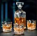 Diamond Shaped Whiskey Glass Crystal Touch Cut For Bourbon, Rum, Tequila, Scotch set of 6 piece. 