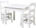 Stylish White Kids Table and Chair Set - Ideal for Girls and Boys Ages 3, 4, 5 and Up - Complete Kids Furniture with 2 Chairs - Perfect Gift for Playtime and Learning. 