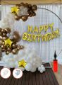 set of 62 Pc silver Birthday Decoration Kit– Silver and White Balloons Combo with Birthday Banner, Arc, Glue Dot for girls Kids Baby Birthday Decoration Items white with purple combination..whit golden combination| Birthday Decoration Combo . 