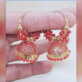 Golden earrings for girls. 