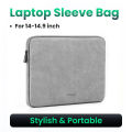 UGREEN 13-14.9 Inch Laptop Case Bag, Computer Handbags,PU Suede Leather Soft Padded Zipper Cover Sleeve Case for MacBook Air, MacBook Pro iPad Pro, Microsoft Surface, Samsung, Dell. 