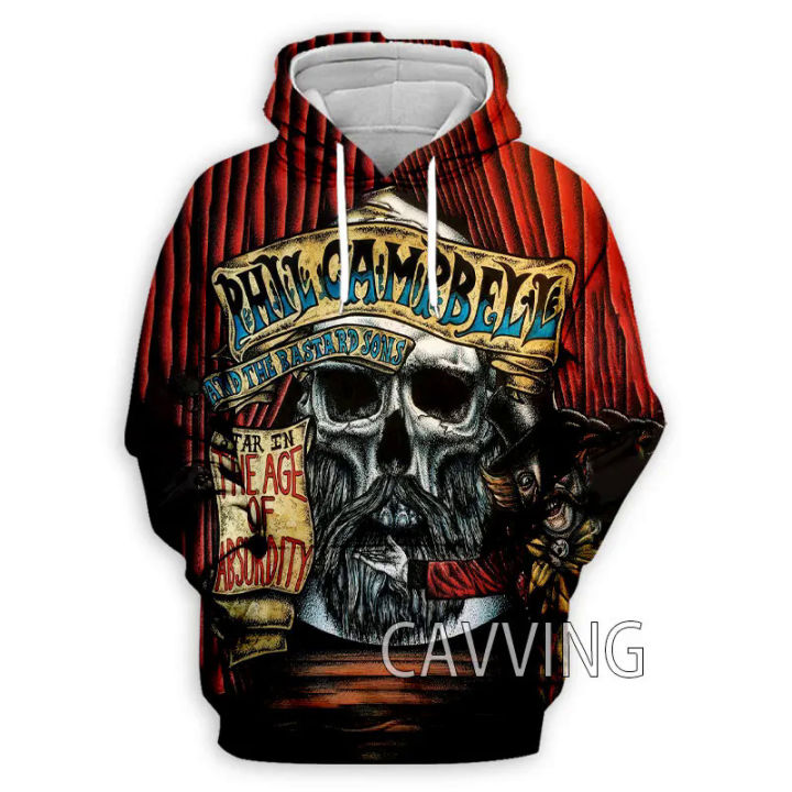 Phil Campbell And The Bastard Sons 3D Print Streetwear Men/women Hoodies Sweatshirt Fashion Hoody Hooded Pullover Tops