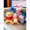 Stitch doll Winnie the Pooh doll Tigger rag doll Disney plush toy pillow for girls gifts. 