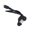 USB Type B USB-B Female with Panel Mount to Mini USB Plug Male Adapter Cable. 
