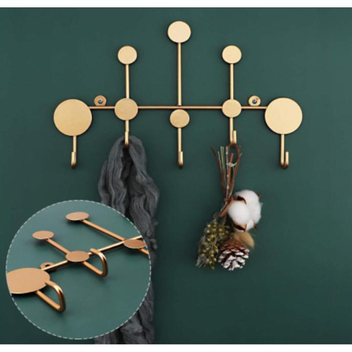 Nordic Cast Iron Dots Wall Hooks Antique Finish Metal Clothes