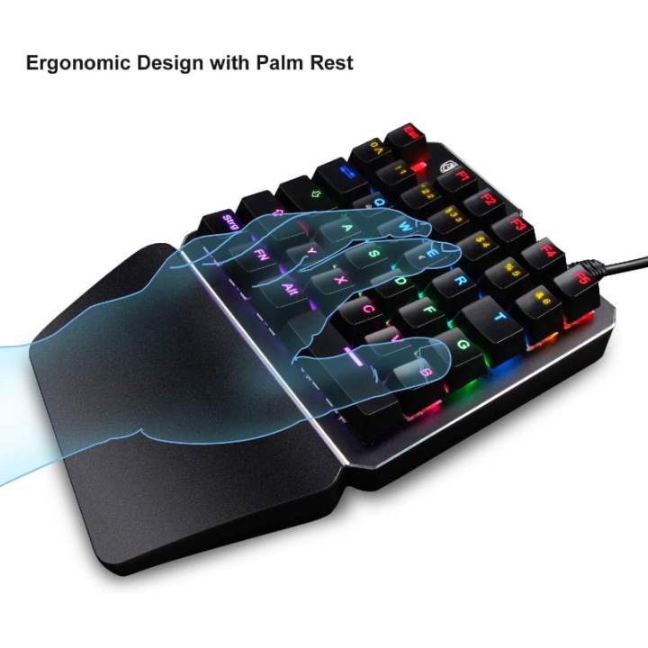 Sades TS-35 One Handed 35 Keys Mechanical RGB Gaming Keyboard