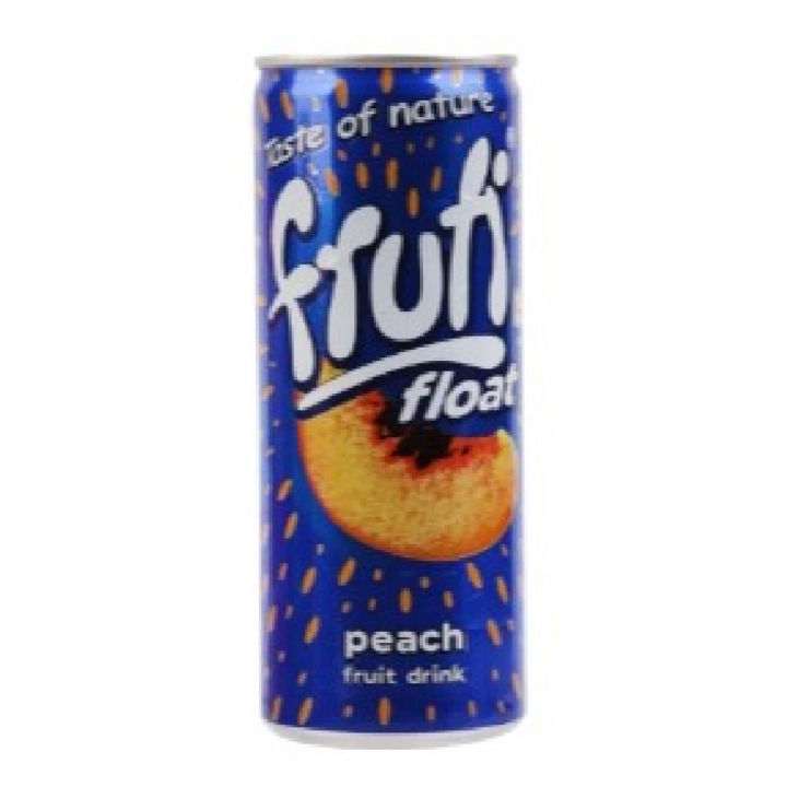 fruti float peach drink carton - 240ml -24cans