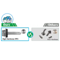 50 Pieces Self Drilling Screw 1 inch with leakage Proof Cap. 