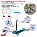 Cool Wheels Twist Scooty for Kids, Foldable & Height Adjustable Handlebar, Rear Brake, Lightweight Design Scooter PU Wheels for Toddler Child Perfect Gift For Your Baby Boy or Girl, Available In Multi Colors. 