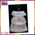 Three Tier Serving Platter in Melamine | 3-Tier Melamine Cupcake Stand | Dessert Stand, Cupcake Stand, Tea Party, Serving Platter for Wedding Birthday Party. 