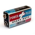ORIGINAL HIGH POWER BATTERY 9V  DOUBLE CHARGE & POWER PLUS HEAVY DUTY WITH BATTERY CLIP. 