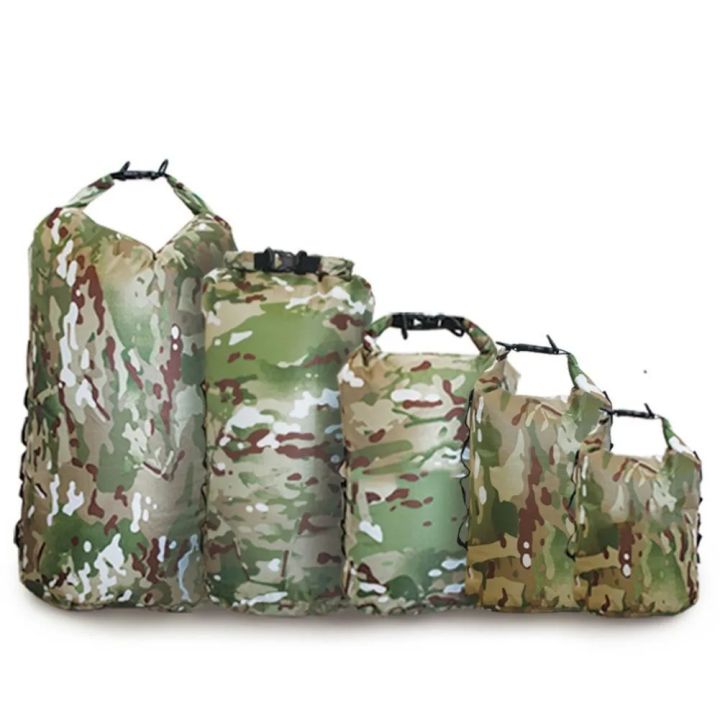 Camouflage Waterproof Backpack Portable Outdoor Sport Rafting Bag River Tracing Swiming Bucket Dry Bag 3L 5L 10L 20L 35L