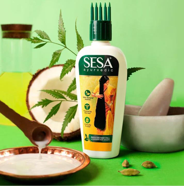 sesa Ayurvedic 5000 Year Old Kshir Pak Vidhi, Bhringraj & 17 Rare Herbs with 5 Nourishing Oils For All Hair Types NO Mineral Oil 200 ml Pack of 1 200ml