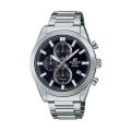 Casio Edifice Mens Silver Stainless Steel Case Round Analog Chronograph Stop Watch Date Silver Stainless Steel Bracelet Watch-EFB-710D-1AVUDF. 