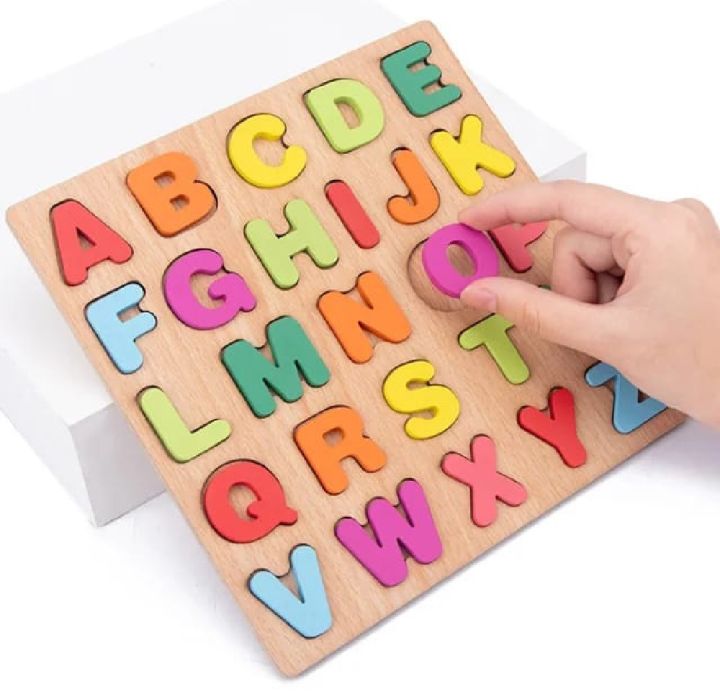 3D Wooden ABC Puzzle Board Montessori Educational Learning Toy