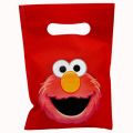 SESAME STREETS THEME GOODY BAGS - PACK OF 10 GOODY BAGS - SESAME STREETS FABRIC MATERIAL GIFT BAGS. 