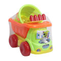 Children Beach Toy 4 Wheeler Truck Kit Baby Summer Digging, Molds Sand Tool With Shovel & Bucket Water Game Play Outdoor Sea Toys Set Sandbox For Kid Fun Dry Mud, Clay Dough, Concrete Loader Plastic Vehicle Best Gift For Toddlers, Kids, Boys & Girls. 
