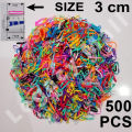 500-Piece Multicolor Rubber Bands for Hair, Elastic Ponytail Holders, Strong Grip, Durable Hair Ties for Girls, Women, and Kids. 